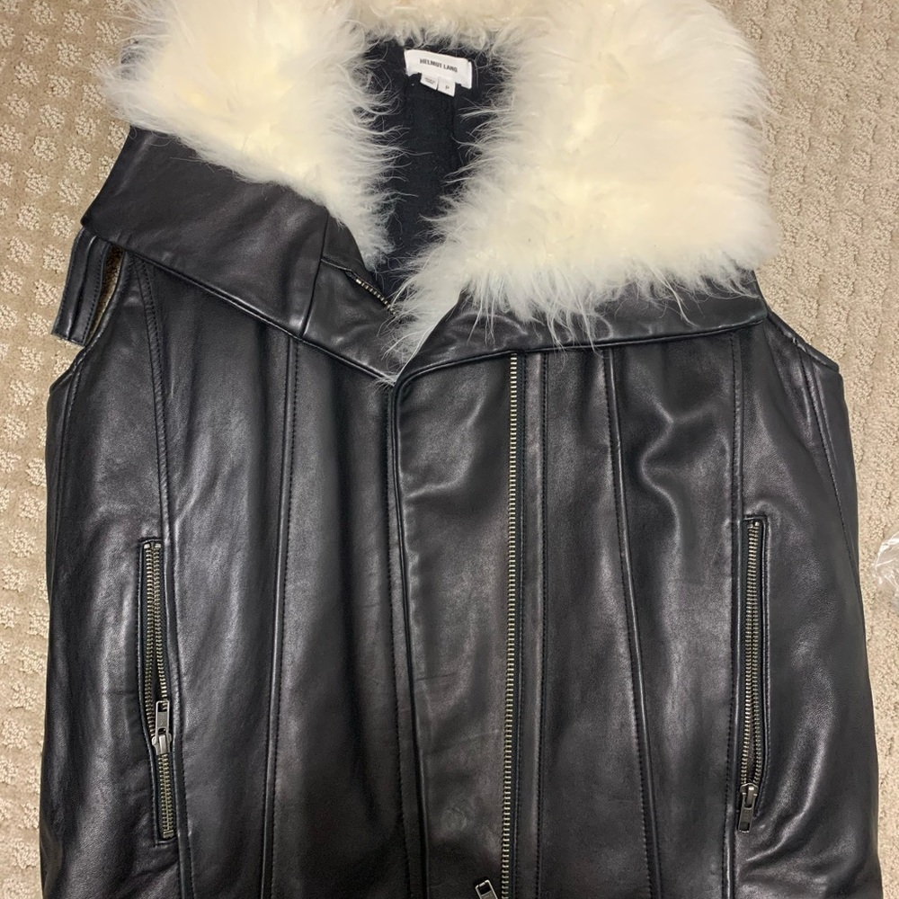 Helmut Lang Goat fur thick leather vest - Picture 4 of 4